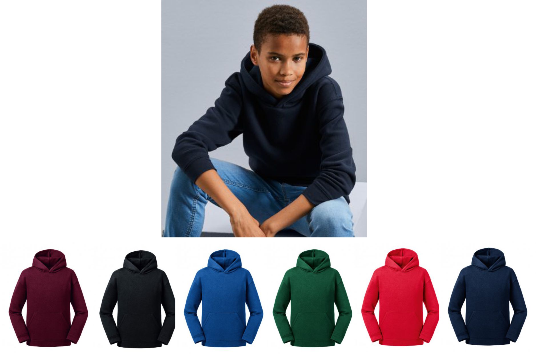 266B Russell Kid's Authentic Zip Hooded Sweatshirt  266B Russell Kid's Authentic Zip Hooded Sweatshirt